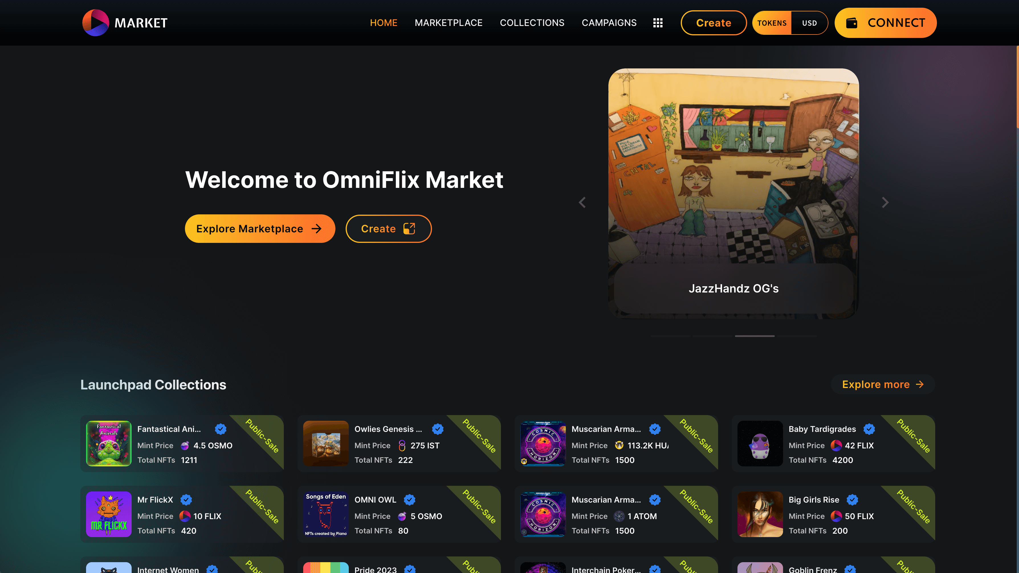 OmniFlix Network - Marketplace